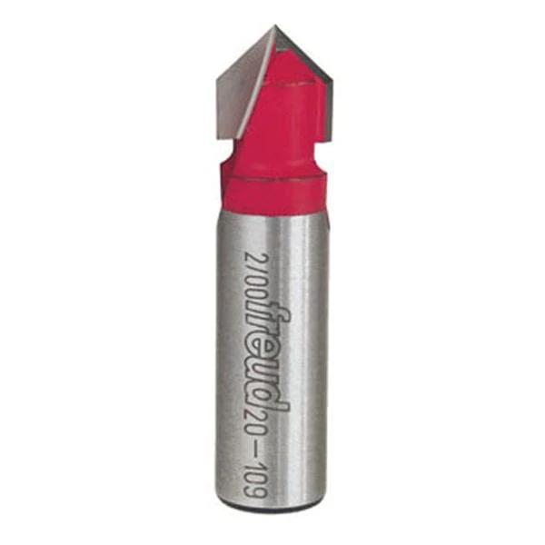 90 Degree V-Groove Router Bit - 1/2" SH - Diameter:1/2" - Cutting Length:1/2" - Length:2-1/4"